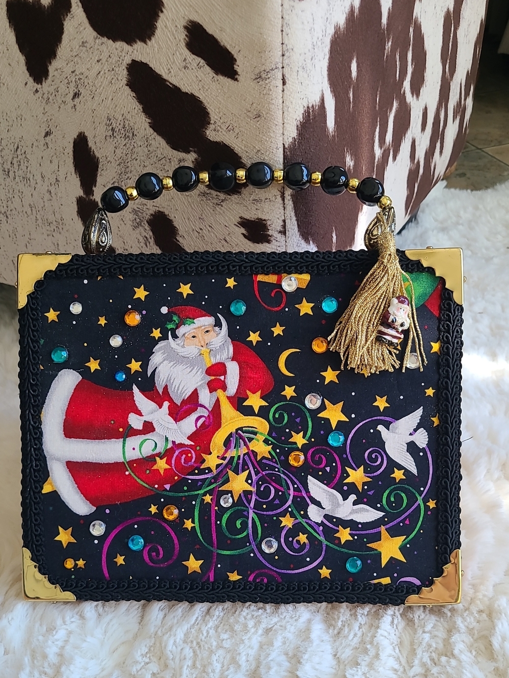 Padron Cigar Box Purse Christmas Themed